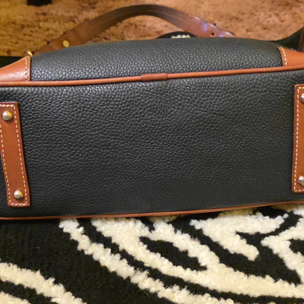 Dooney & Bourke Navy Pebble Leather Hobo - Picture 5 of 9